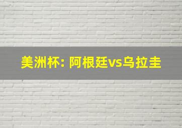 美洲杯: 阿根廷vs乌拉圭